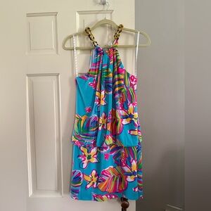 Lilly Pulitzer Pink Multi-Color Halter mini dress size M